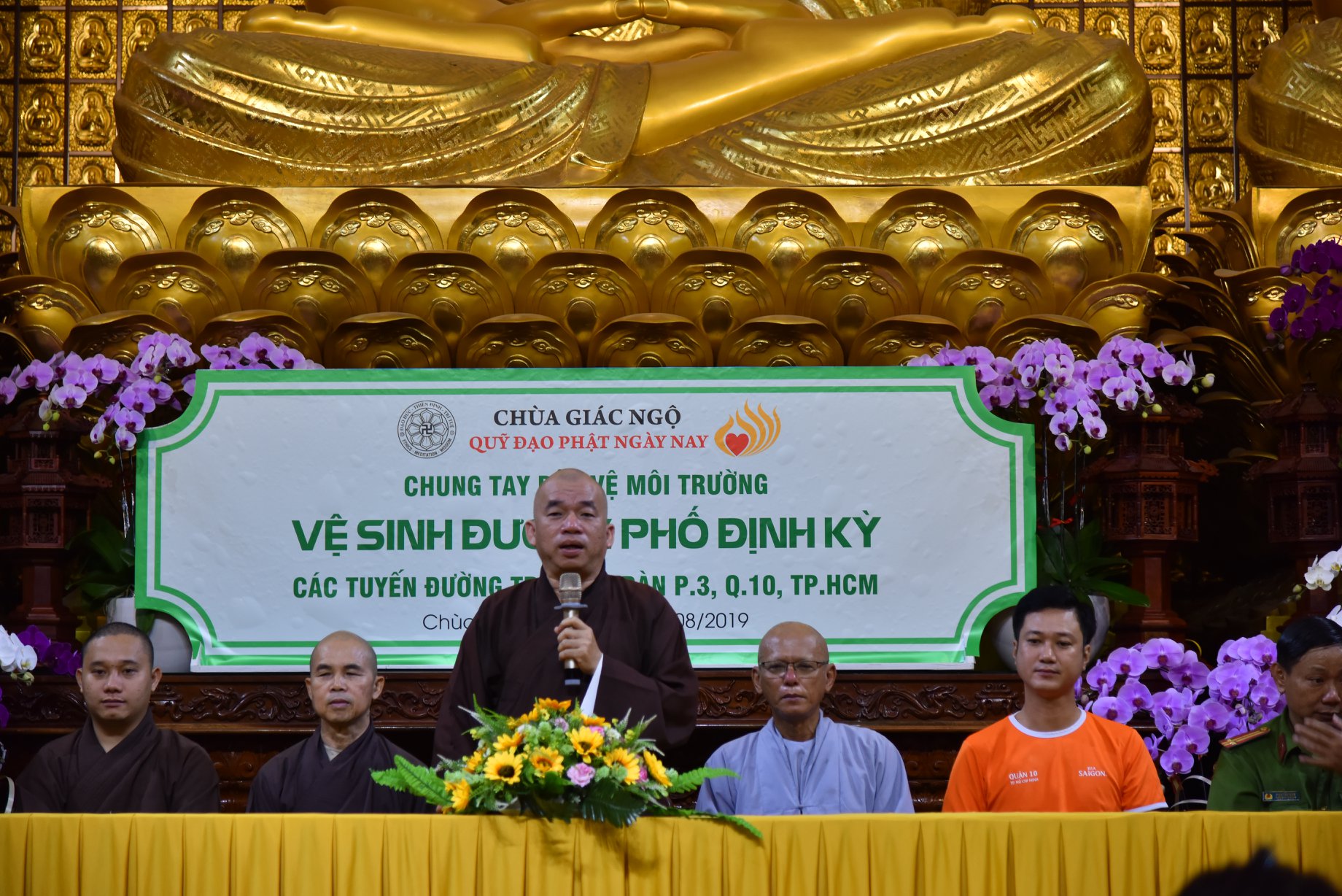 Quỹ Đạo Phật Ngày Nay - Chùa Giác Ngộ  Đồng Hành Cùng Địa Phương Bảo Vệ Môi Trường