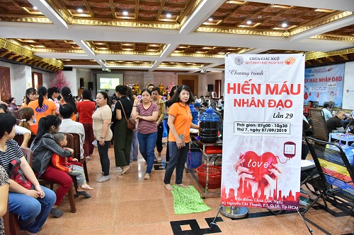 Chùa Giác Ngộ: 590 người tham gia Hiến máu nhân đạo