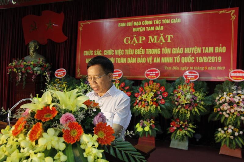 Vĩnh Phúc : Ban Chỉ Đạo Tôn Giáo Huyện Tam Đảo Gặp Mặt Các Chức Sắc Tôn Giáo Tiêu Biểu Nhân Ngày Hội Toàn Dân Bảo Vệ An Ninh Tổ Quốc