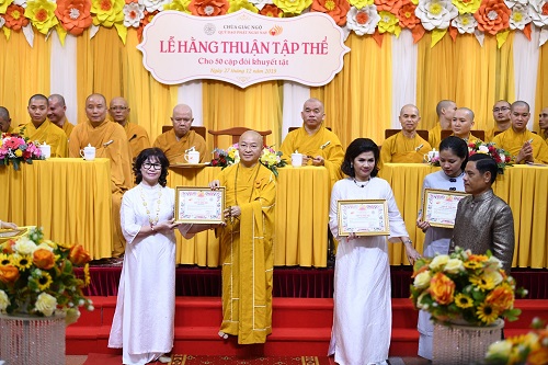 Chùa Giác Ngộ: Lễ Hằng Thuận cho 50 cặp khuyết tật