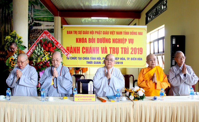 Đồng Nai:Khai mạc khóa bồi dưỡng nghiệp vụ hành chính và trụ trì