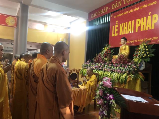 Lễ Khai Pháp Khóa An Cư Kiết Hạ PG Tỉnh Tuyên Quang Năm 2020