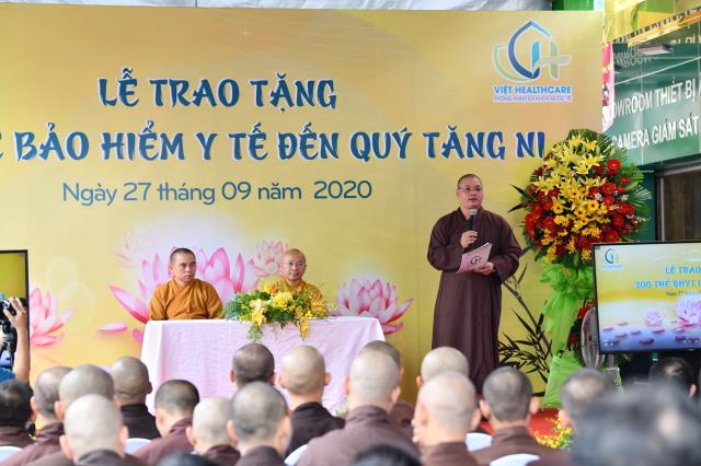 TT. Nhật Từ thuyết giảng nhân Lễ trao tặng 250 thẻ BHYT đến chư Tôn đức Tăng Ni