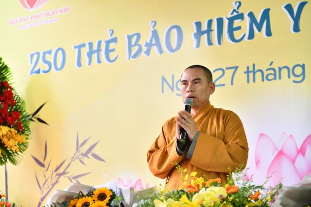 TT. Nhật Từ thuyết giảng nhân Lễ trao tặng 250 thẻ BHYT đến chư Tôn đức Tăng Ni