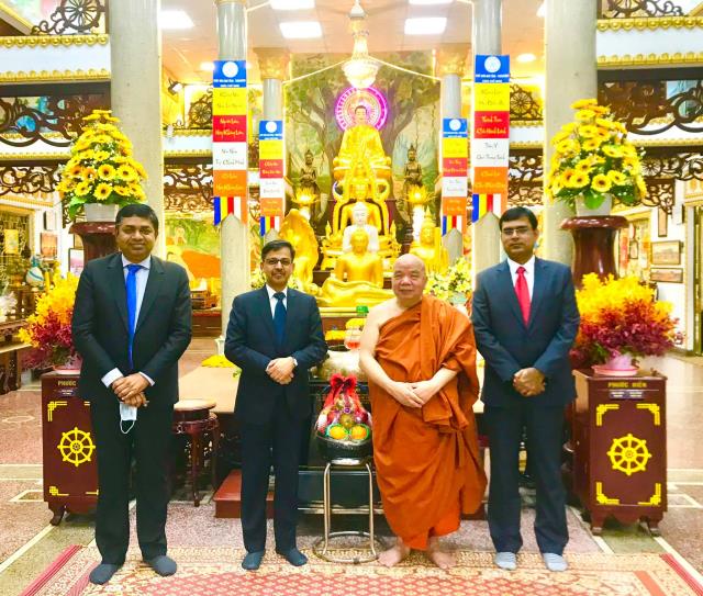 Đại sứ Ấn Độ thăm chùa Phổ Minh nhân mùa an cư kiết hạ PL.2564