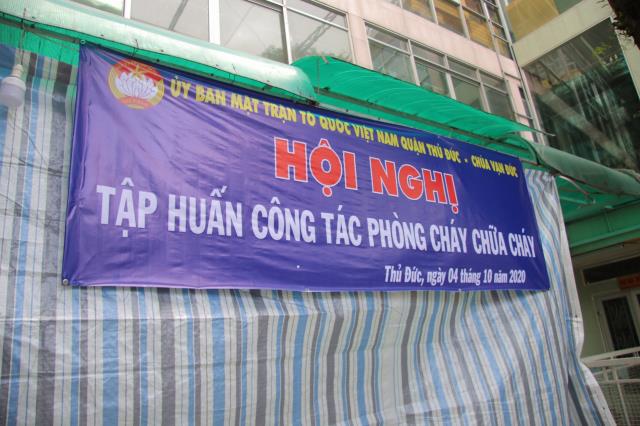 Tăng, Ni Phật Tử Đạo Tràng Vạn Đức Tham Dự Buổi Tập Huấn Nghiệp Vụ Phòng Cháy Chữa Cháy