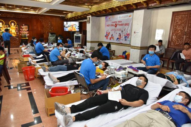 544 người tham gia hiến máu nhân đạo tại chùa Giác Ngộ (HM38)