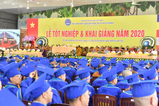 Trang nghiêm Lễ Tốt nghiệp và Tổng khai giảng tại HVPGVN tại TP. HCM