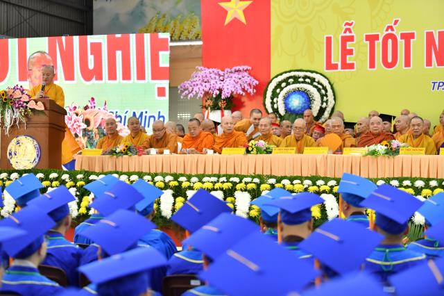Trang nghiêm Lễ Tốt nghiệp và Tổng khai giảng tại HVPGVN tại TP. HCM