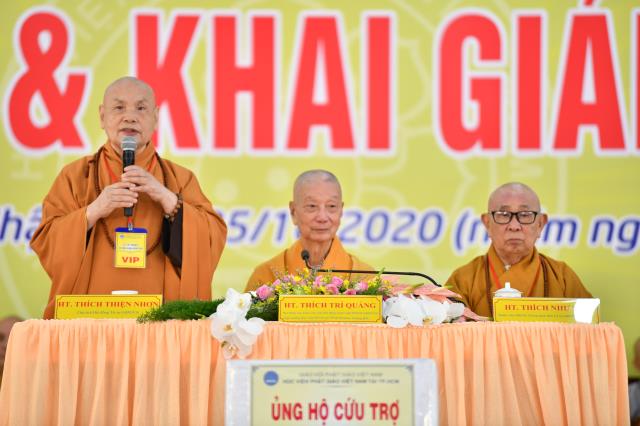 Trang nghiêm Lễ Tốt nghiệp và Tổng khai giảng tại HVPGVN tại TP. HCM