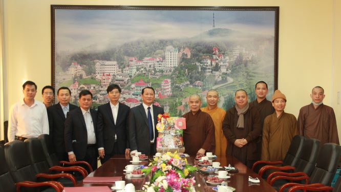 Vĩnh Phúc : Thường trực Ban Trị sự Phật giáo tỉnh chúc Tết lãnh đạo các đơn vị cơ quan ban ngành