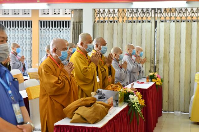 Tăng đoàn chùa Giác Ngộ dự Đại hội trù bị chuẩn bị cho Đại hội Đại biểu Phật giáo Quận 10 lần thứ X (nhiệm kỳ 2021 - 2026)