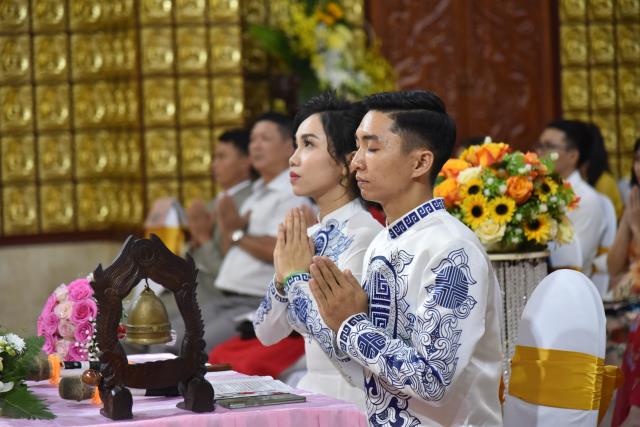 Chùa Giác Ngộ: Hôn lễ dưới đài sen của đôi uyên ương Văn Sơn và Bạch Thảo