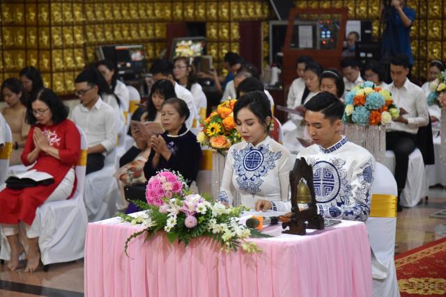 Chùa Giác Ngộ: Hôn lễ dưới đài sen của đôi uyên ương Văn Sơn và Bạch Thảo