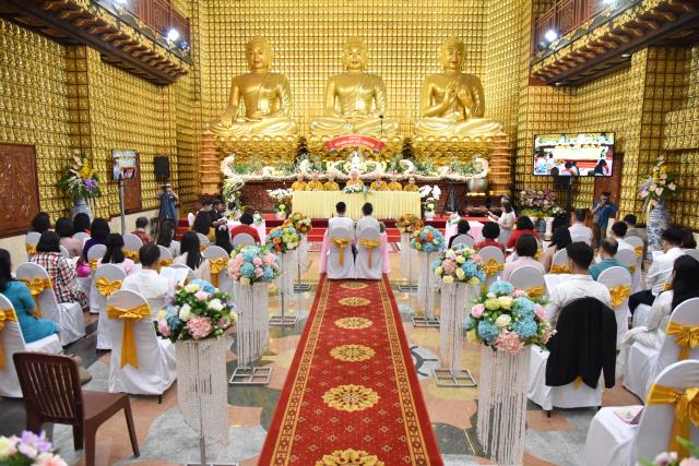 Chùa Giác Ngộ: Hôn lễ dưới đài sen của đôi uyên ương Văn Sơn và Bạch Thảo