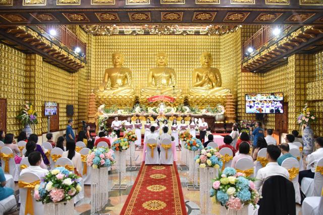 Chùa Giác Ngộ: Hôn lễ dưới đài sen của đôi uyên ương Văn Sơn và Bạch Thảo