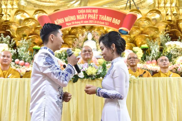 Chùa Giác Ngộ: Hôn lễ dưới đài sen của đôi uyên ương Văn Sơn và Bạch Thảo