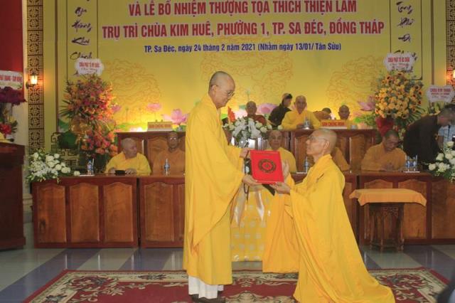 Đồng Tháp: Lễ Công Bố Và Trao Quyết Định Bổ Nhiệm Trụ Trì Chùa Kim Huê