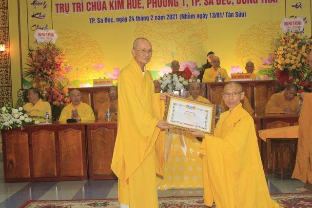Đồng Tháp: Lễ Công Bố Và Trao Quyết Định Bổ Nhiệm Trụ Trì Chùa Kim Huê