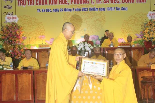 Đồng Tháp: Lễ Công Bố Và Trao Quyết Định Bổ Nhiệm Trụ Trì Chùa Kim Huê