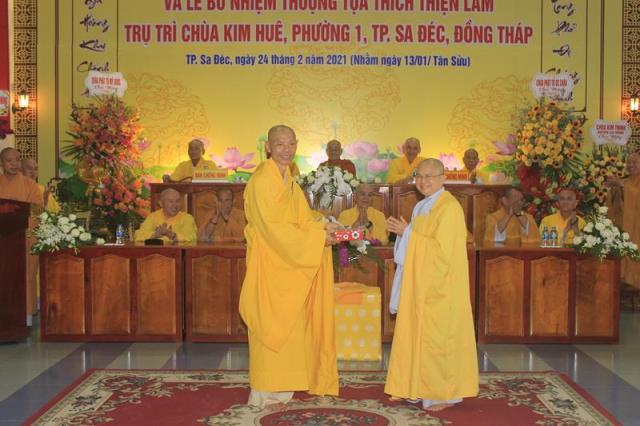 Đồng Tháp: Lễ Công Bố Và Trao Quyết Định Bổ Nhiệm Trụ Trì Chùa Kim Huê