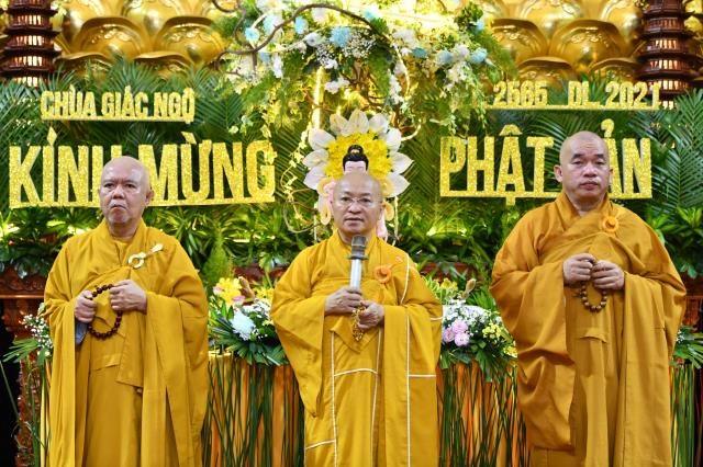 Chùa Giác Ngộ: Trang nghiêm nghi thức tắm Phật nhân Lễ Phật đản PL.2565 - DL.2021