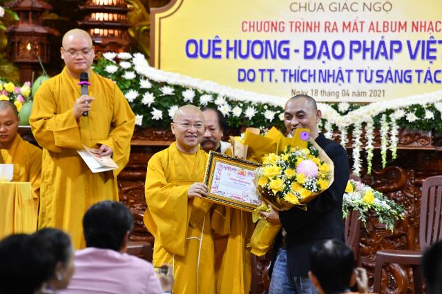 TP.HCM: Lễ ra mắt album nhạc “Quê hương - Đạo pháp Việt Nam” tại chùa Giác Ngộ
