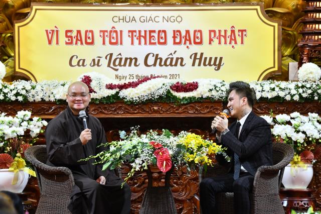 Ca sĩ Lâm Chấn Huy tham dự Talkshow “Vì sao tôi theo đạo Phật” tại chùa Giác Ngộ