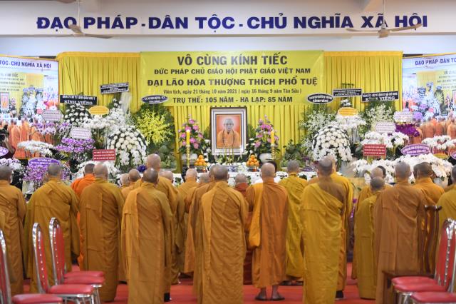 TP.HCM: Chư Tôn đức lãnh đạo Phật giáo 32 tỉnh thành khu vực phía Nam tham dự lễ truy điệu đức Đệ tam Pháp chủ GHPGVN - Đại lão Hòa thượng Thích Phổ Tuệ