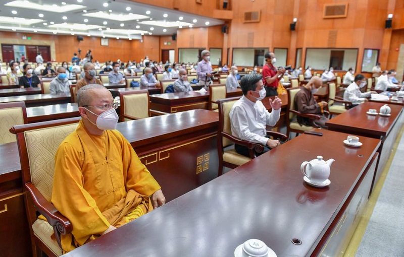 TP.HCM: 80 Tăng Ni và Phật tử tham dự Lễ xuất quân đợt 1, tình nguyện phục vụ tại các bệnh viện dã chiến và phục hồi Covid-19