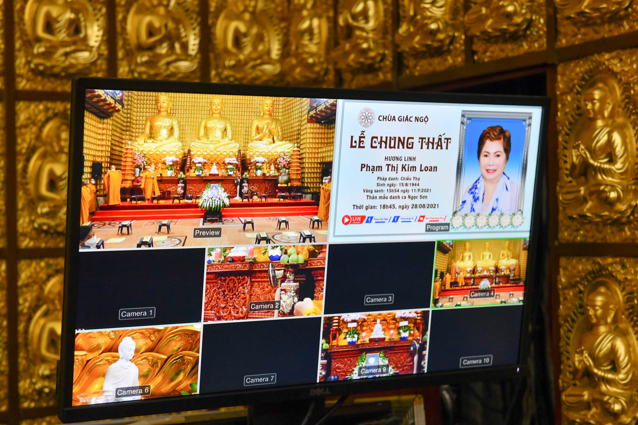 Lễ chung thất Phật tử Chiếu Thọ, thân mẫu ca sĩ Ngọc Sơn