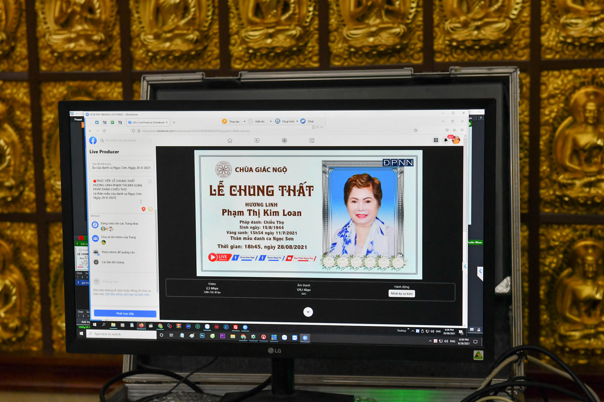 Lễ chung thất Phật tử Chiếu Thọ, thân mẫu ca sĩ Ngọc Sơn