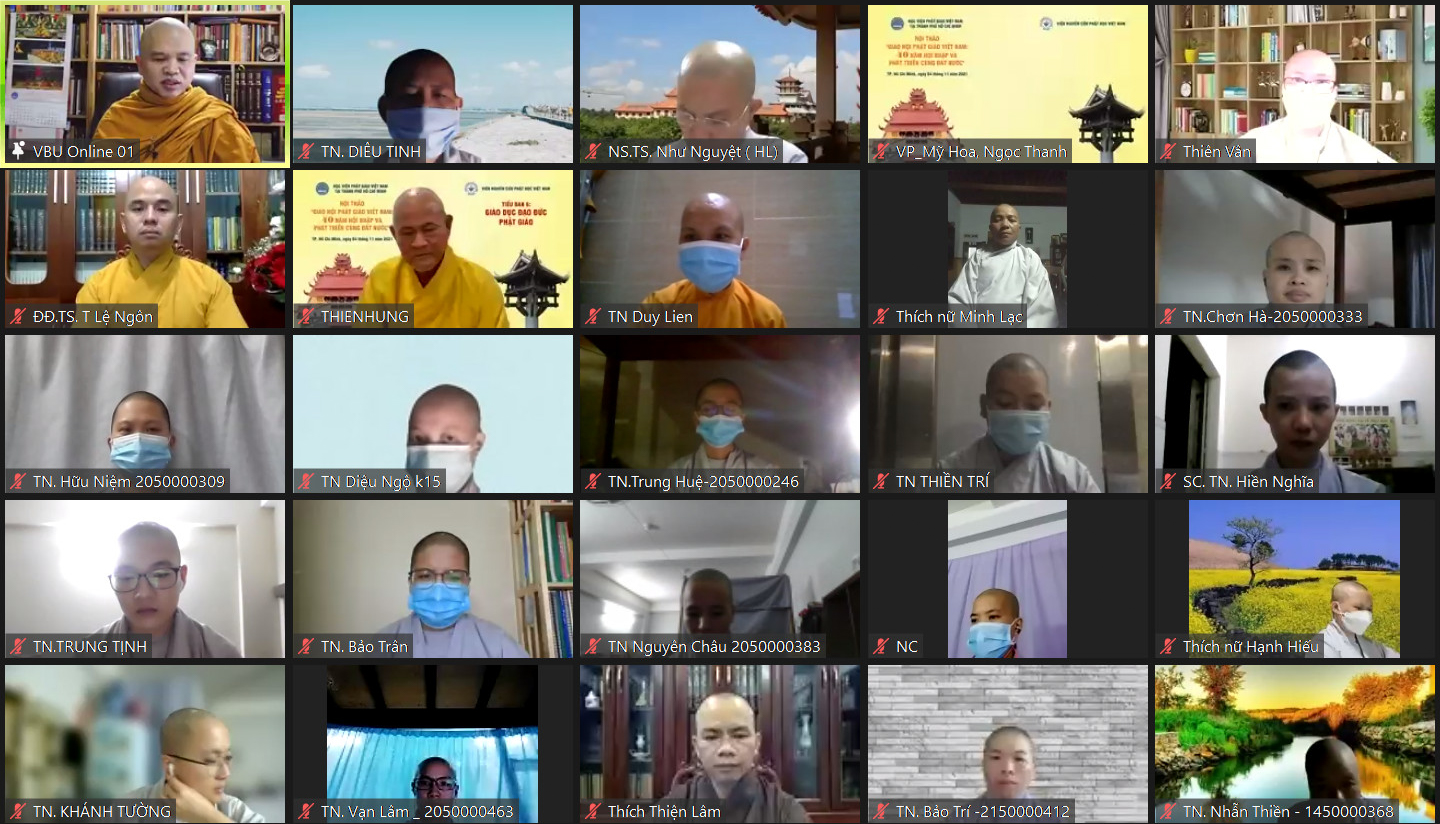 Lễ Bế mạc Hội thảo online “Giáo hội Phật giáo Việt Nam: 40 năm hội nhập và phát triển cùng đất nước”