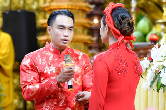 Chùa Giác Ngộ: Lễ Hằng thuận của chú rể Hoàng Long và cô dâu Ngọc Linh
