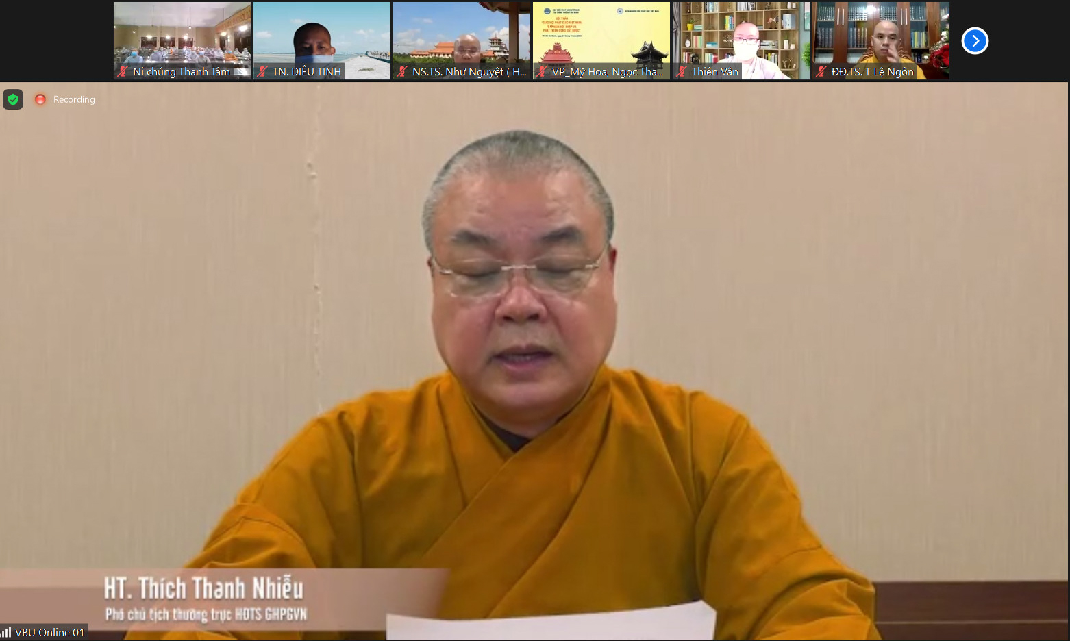 Lễ Bế mạc Hội thảo online “Giáo hội Phật giáo Việt Nam: 40 năm hội nhập và phát triển cùng đất nước”