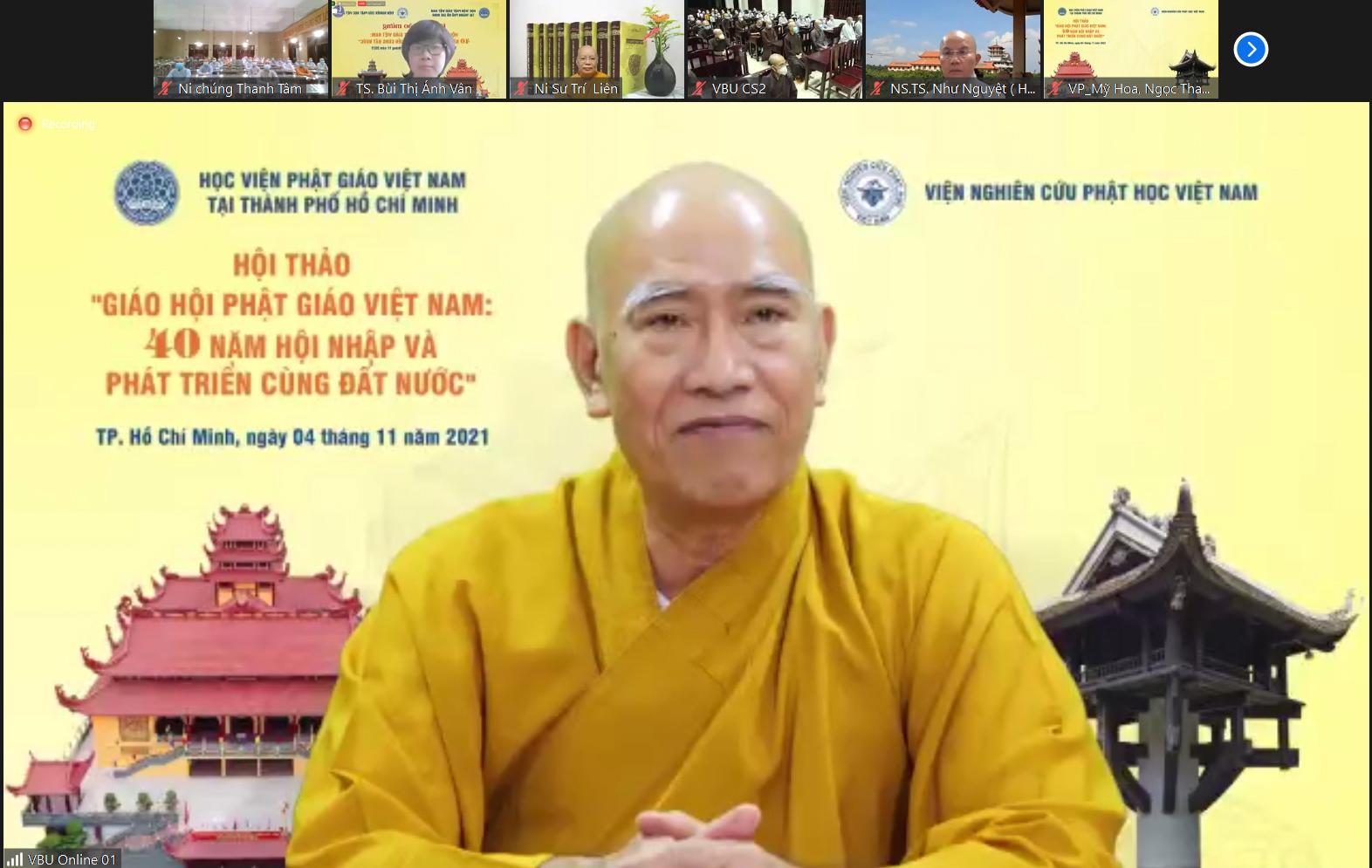Lễ Bế mạc Hội thảo online “Giáo hội Phật giáo Việt Nam: 40 năm hội nhập và phát triển cùng đất nước”