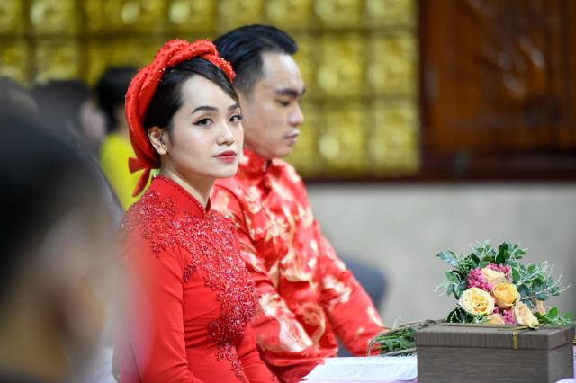 Chùa Giác Ngộ: Lễ Hằng thuận của chú rể Hoàng Long và cô dâu Ngọc Linh