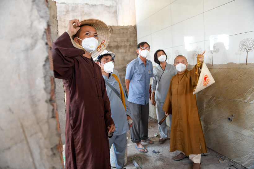 TT. Nhật Từ thị sát tiến độ xây dựng công trình chùa Quan Âm Đông Hải
