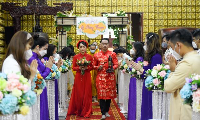 Chùa Giác Ngộ: Lễ Hằng thuận của chú rể Hoàng Long và cô dâu Ngọc Linh