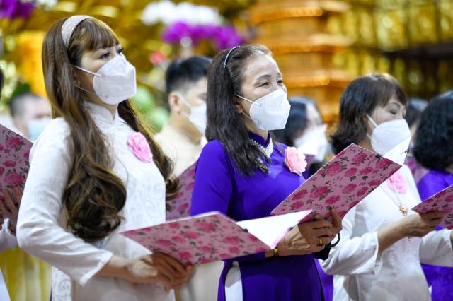 Chùa Giác Ngộ: Lễ Hằng thuận của chú rể Hoàng Long và cô dâu Ngọc Linh