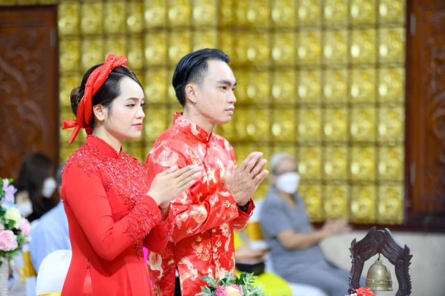 Chùa Giác Ngộ: Lễ Hằng thuận của chú rể Hoàng Long và cô dâu Ngọc Linh
