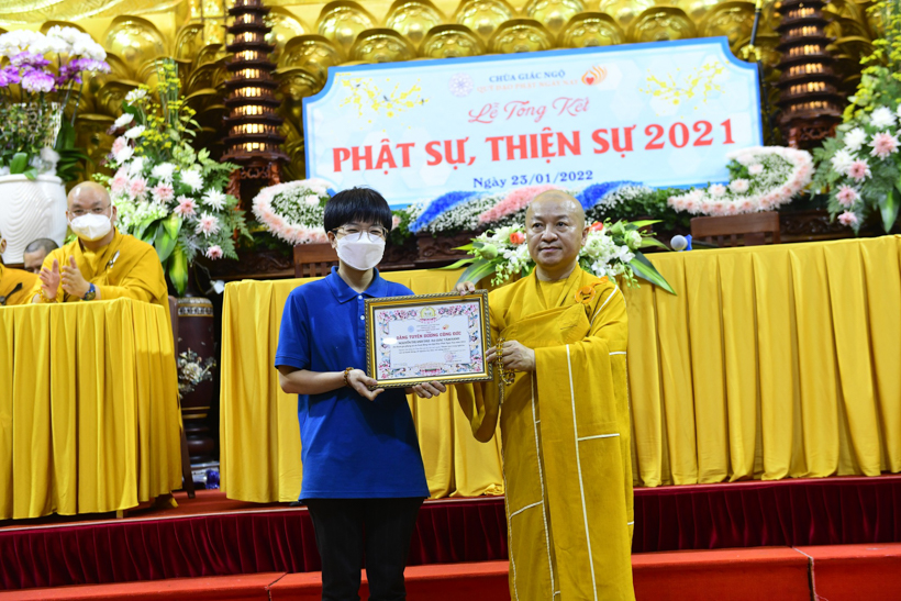 Lễ tổng kết Phật sự, thiện sự chùa Giác Ngộ - Quỹ Đạo Phật Ngày Nay năm 2021