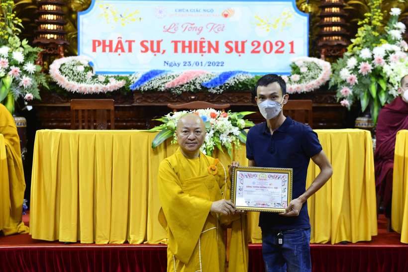 Lễ tổng kết Phật sự, thiện sự chùa Giác Ngộ - Quỹ Đạo Phật Ngày Nay năm 2021