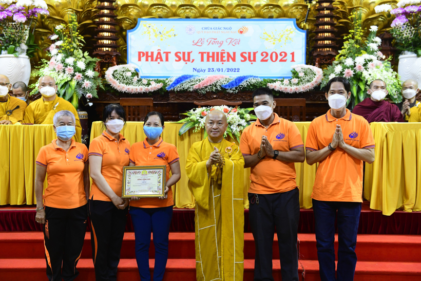 Lễ tổng kết Phật sự, thiện sự chùa Giác Ngộ - Quỹ Đạo Phật Ngày Nay năm 2021