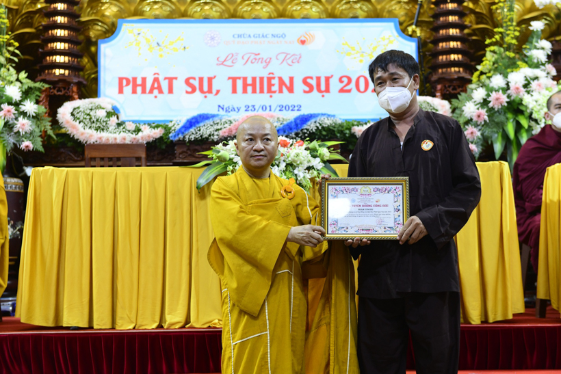 Lễ tổng kết Phật sự, thiện sự chùa Giác Ngộ - Quỹ Đạo Phật Ngày Nay năm 2021