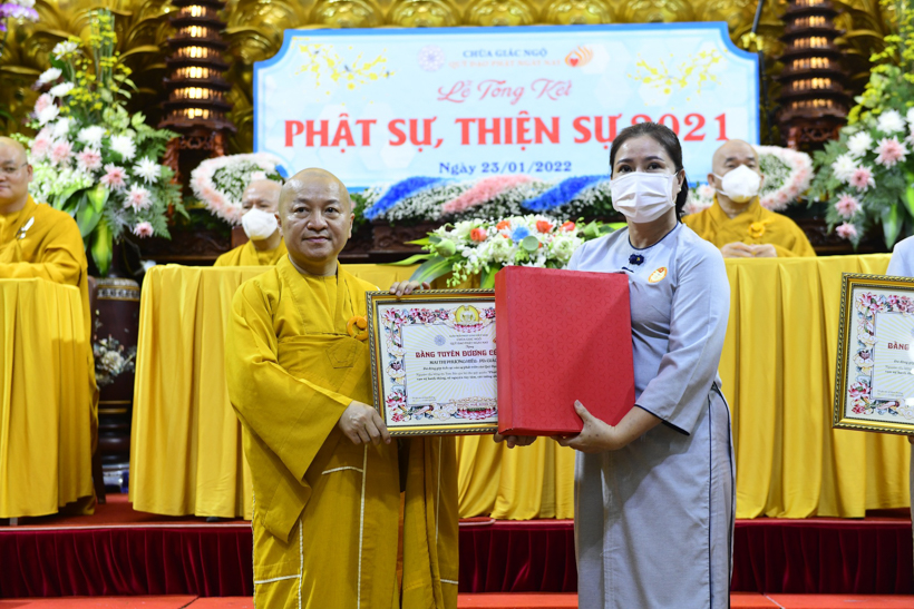 Lễ tổng kết Phật sự, thiện sự chùa Giác Ngộ - Quỹ Đạo Phật Ngày Nay năm 2021