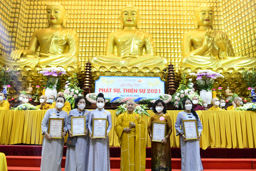 Lễ tổng kết Phật sự, thiện sự chùa Giác Ngộ - Quỹ Đạo Phật Ngày Nay năm 2021