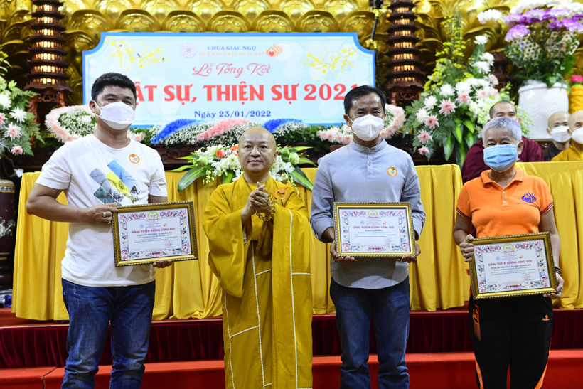Lễ tổng kết Phật sự, thiện sự chùa Giác Ngộ - Quỹ Đạo Phật Ngày Nay năm 2021