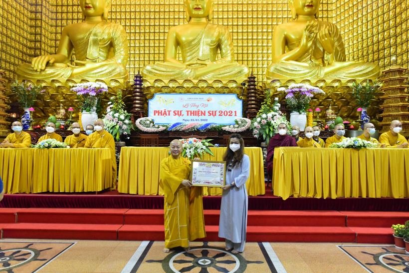 Lễ tổng kết Phật sự, thiện sự chùa Giác Ngộ - Quỹ Đạo Phật Ngày Nay năm 2021