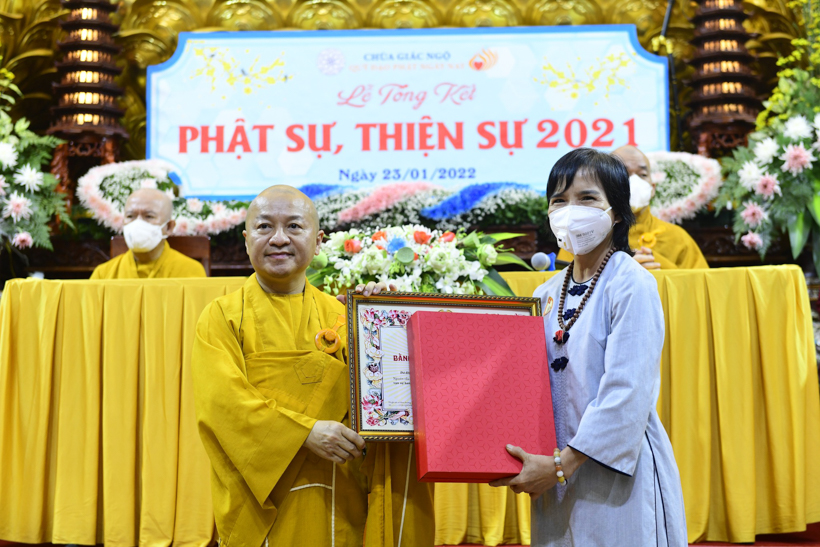 Lễ tổng kết Phật sự, thiện sự chùa Giác Ngộ - Quỹ Đạo Phật Ngày Nay năm 2021